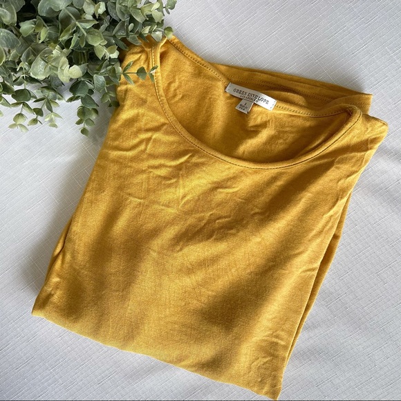 Green Envelope boho gold top L - Picture 10 of 12